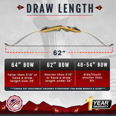 62" Spyder Takedown Recurve Bow - Ready 2 Shoot