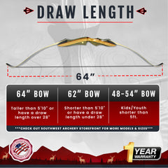 64" Spyder XL Takedown Recurve Bow