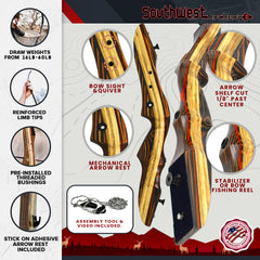 62" Tigershark PRO Takedown Recurve Bow