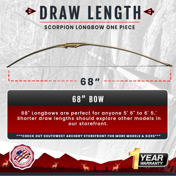 68" Scorpion Longbow Southwest Archery