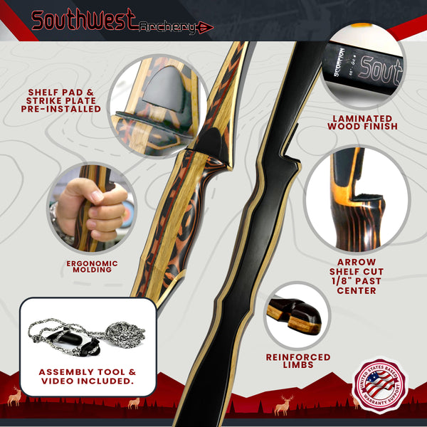 68" Scorpion Longbow 2023 One Piece & Longbows Southwest Archery