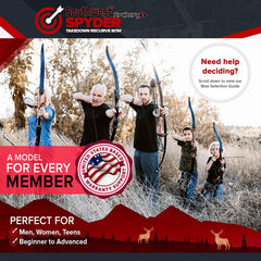 62" Spyder Takedown Recurve Bow - Ready 2 Shoot