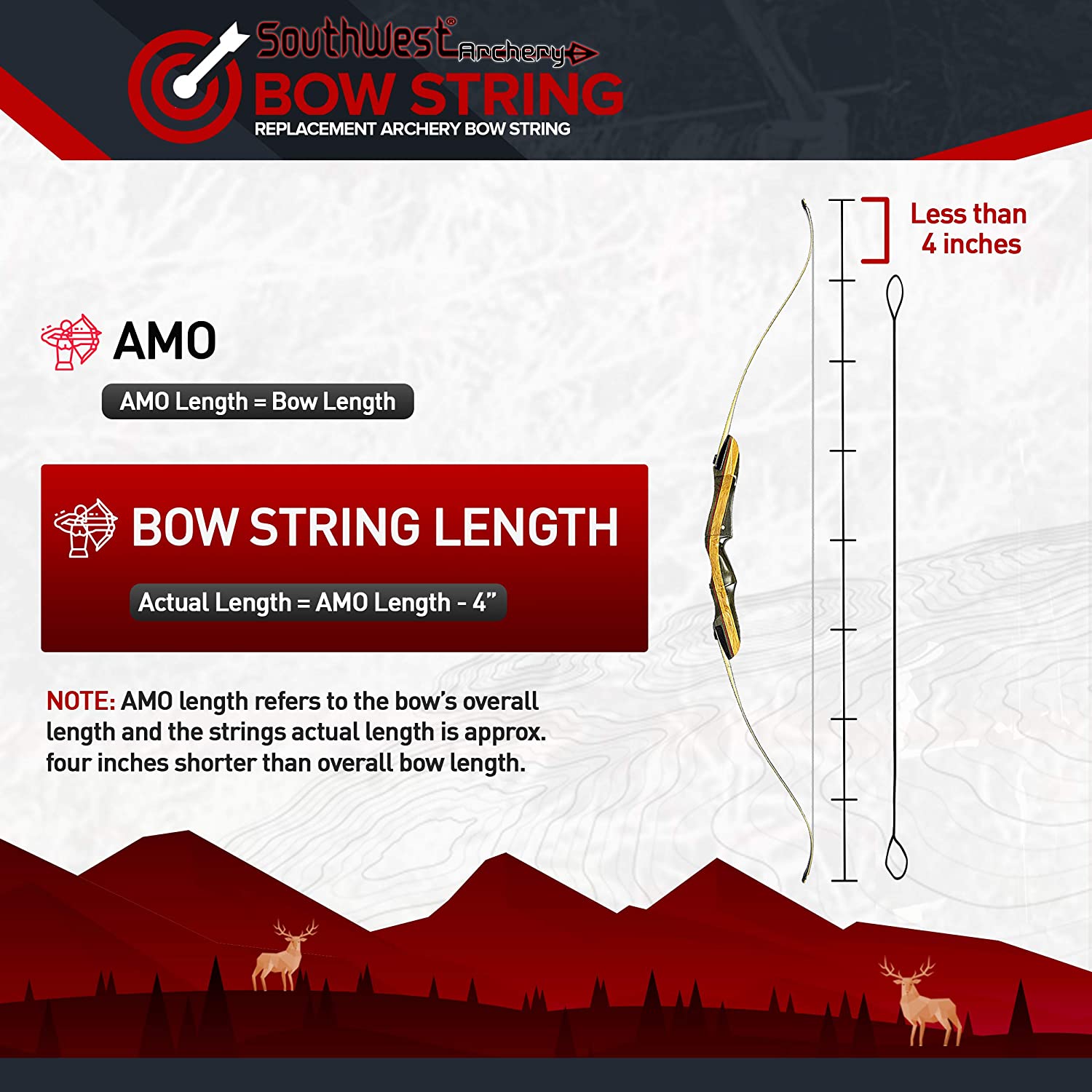Corda Per Arco Ricurvo Tradizionale B50 - Materiale Dacron 12 14 16 Fili - Foto 2